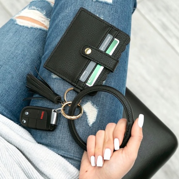 Bags Keyring Bracelet With Wallet Credit Card Holder Poshmark